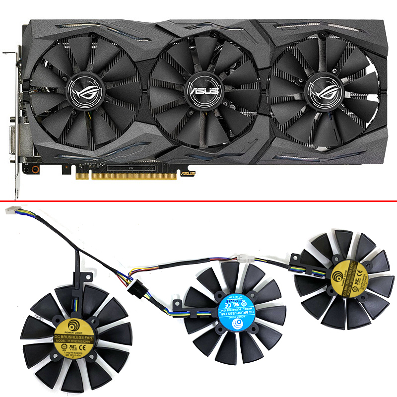 Rtx 3090 24Gb Gddr6X - 87mm Fan kipas pendingin untuk ASUS